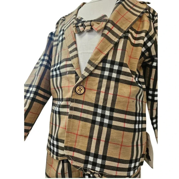 3T Little Boys 3piece Suit Set. Long Sleeve Undershirt, Sports Jacket, Pants - Picture 9 of 9